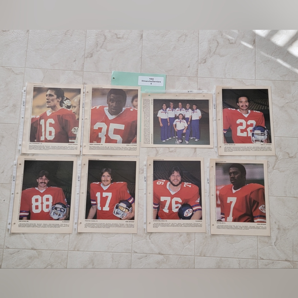 1982 Montreal Alouettes CFL Dimanche Derniere Heure Football Prints